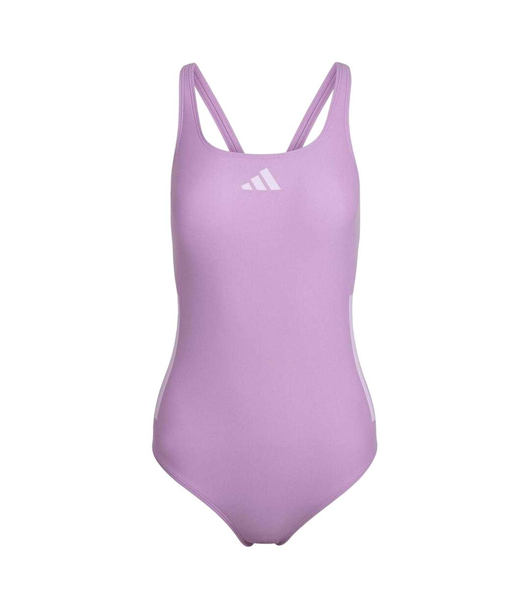 Maillot De Bain 1 Pièce Motif/style 3 Rayures Femme Lilac Pâle Adidas-2