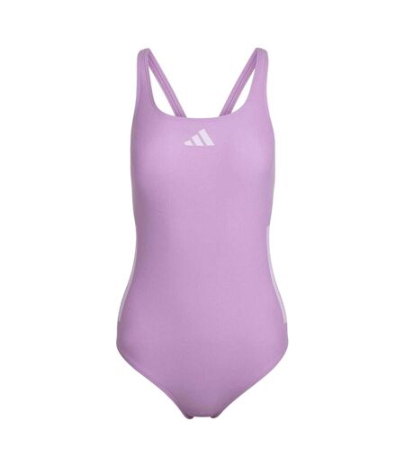 Maillot De Bain 1 Pièce Motif/style 3 Rayures Femme Lilac Pâle Adidas