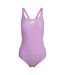 Maillot De Bain 1 Pièce Motif/style 3 Rayures Femme Lilac Pâle Adidas-2