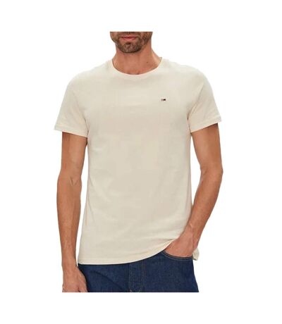 T-shirt beige clair homme tommy hilfiger tjm xslim - l