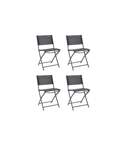 Lot de 4 Chaises de Jardin Elba 80cm Gris