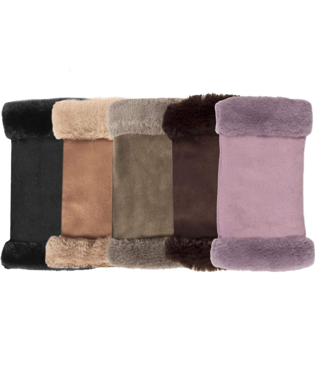 Isotoner Mitaines femme chauds, doublés imitation fourrure, taille unique-3