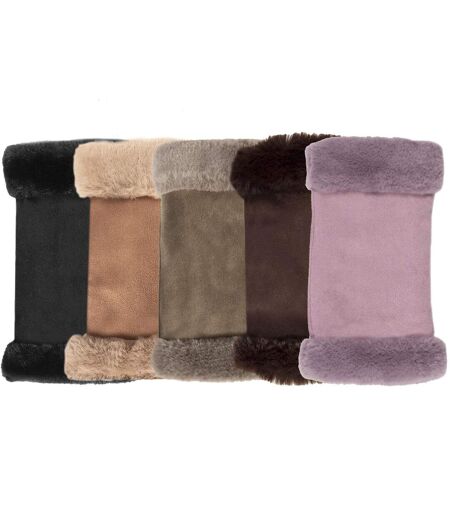 Isotoner Mitaines femme chauds, doublés imitation fourrure, taille unique