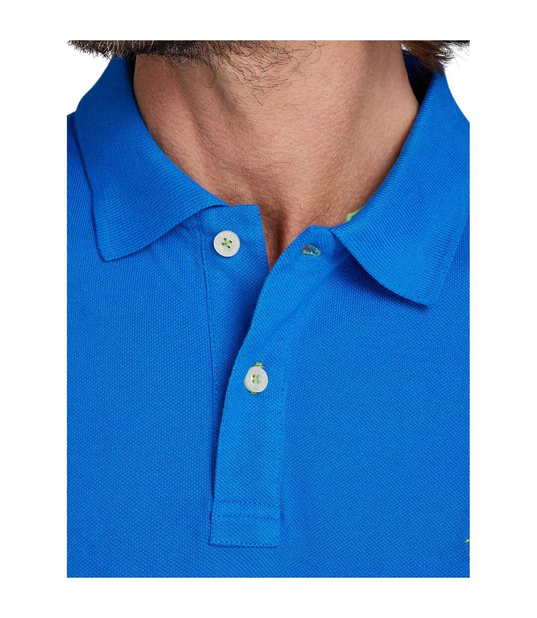 Mens Classic Organic Polo Shirt Cobalt Blue Raging Bull-4