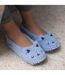 Isotoner Chaussons extra-light Ballerines femme imitation fourrure, semelle antidérapante-2