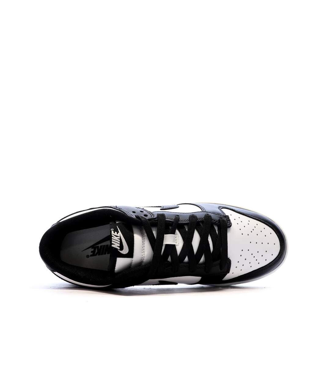 Baskets blanches/noires homme nike dunk low retro-4