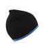 Bonnet D'hiver Unisexe Réversible Fashion Fit Noir Bleu Ciel Result-2