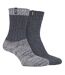 2 Pack Womens Wool Blend Cable Knit Boot Socks
