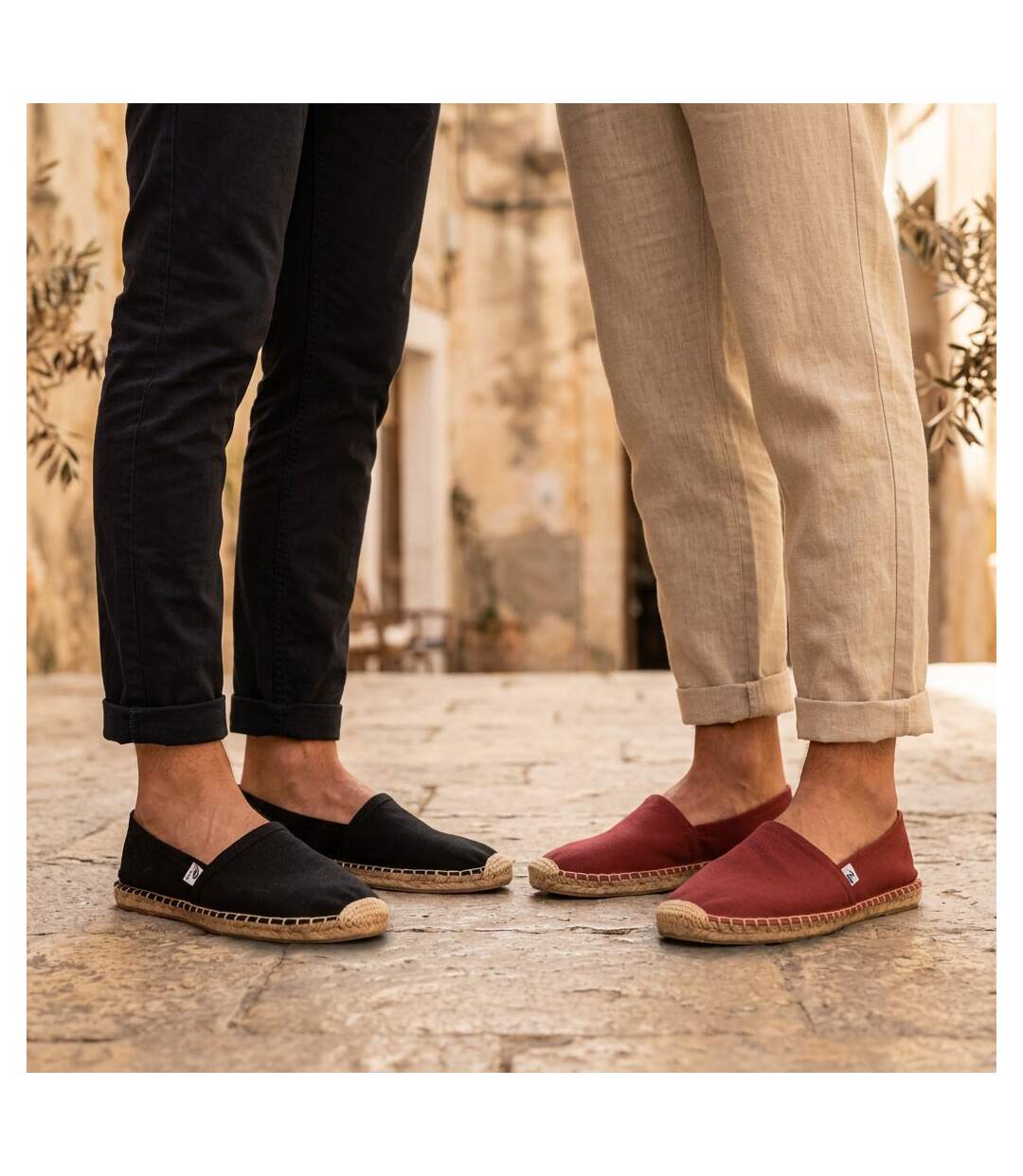 OZABI Pack 2 Paires Espadrilles Homme Semelle Corde Jute-2