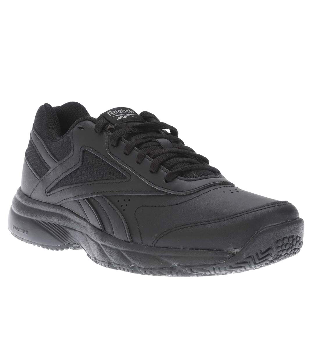 Womens/ladies work n cushion 4.0 leather walking trainers black Reebok-1