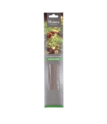 Lot de 20 Bâtons d'Encens Essentiel 25cm Bois de Cèdre