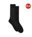 Lot De 2  Chaussettes Motif/style À Motifs Homme Noir Boss-1