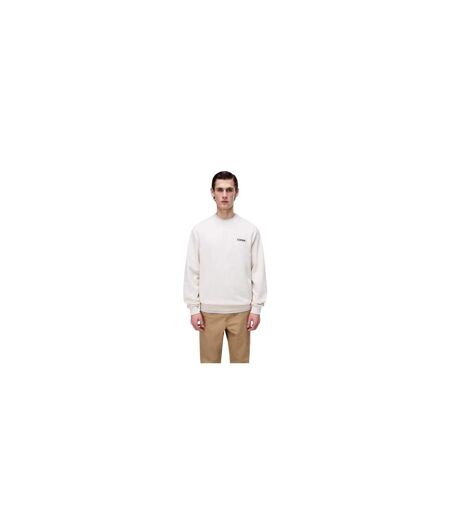 Mens Box Logo Cotton Crew Neck Straight Sweatshirt Beige Napapijri