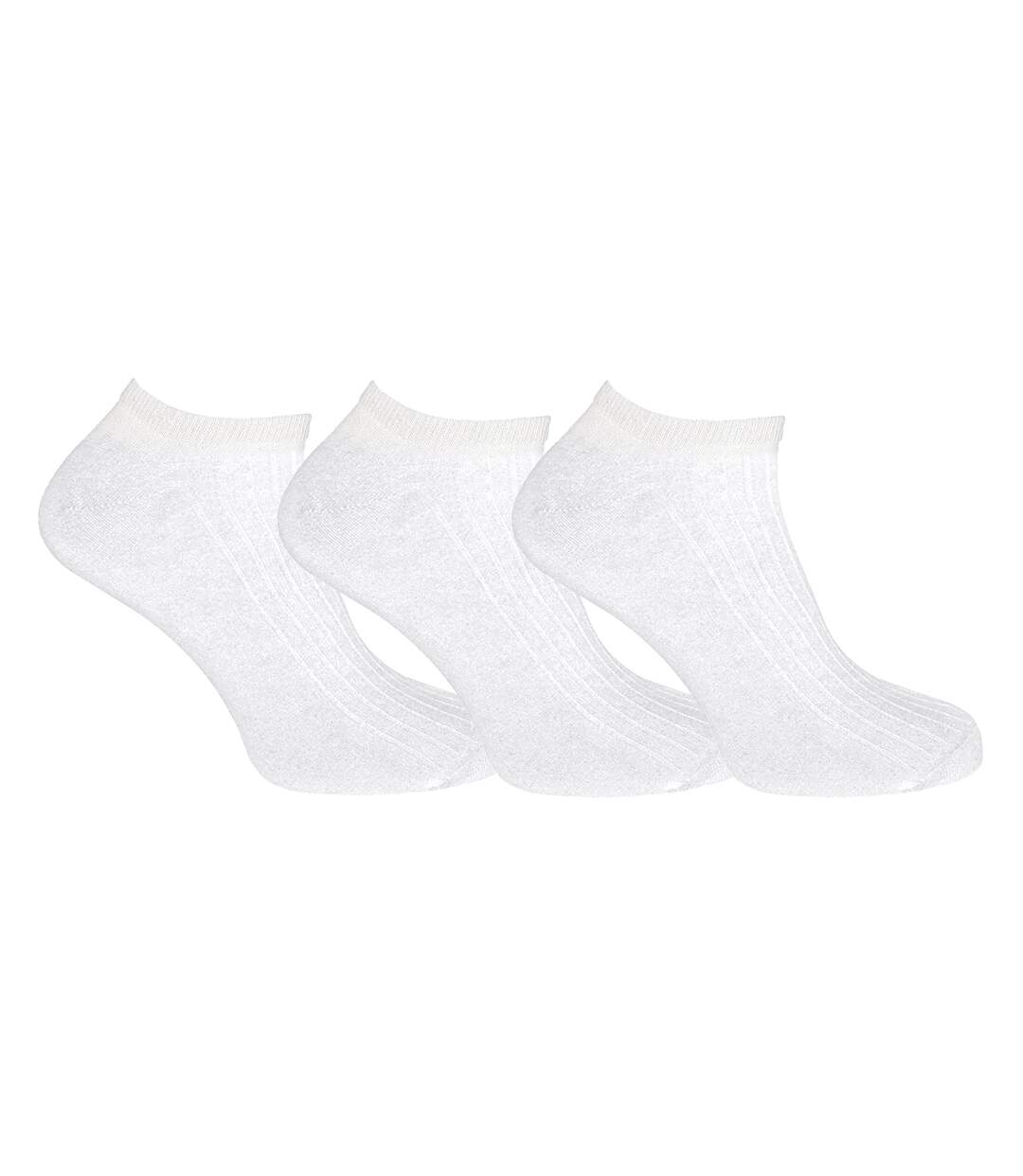 3 Pack Womens 100% Cotton Trainer Socks-4