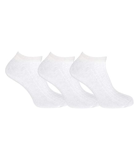 3 Pack Womens 100% Cotton Trainer Socks