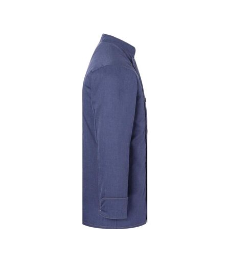 Unisex Adult Jean Style Stitching Chef Jacket Vintage Blue Karlowsky