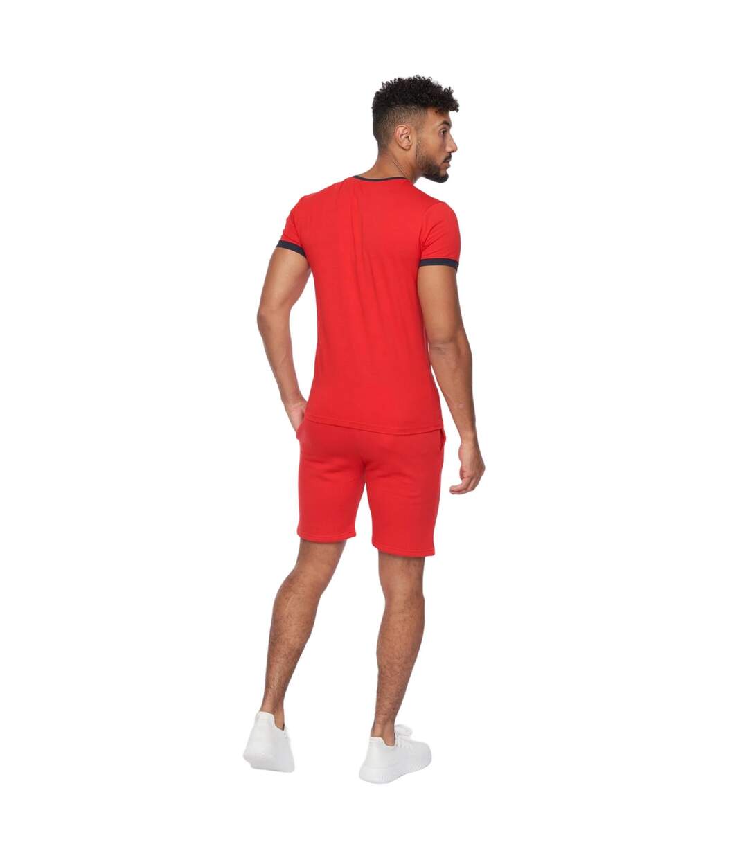 Ensemble t-shirt et short hamlax homme rouge / bleu marine Crosshatch