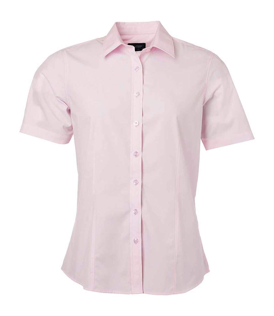 chemise popeline manches courtes - JN679 - femme - rose clair-1