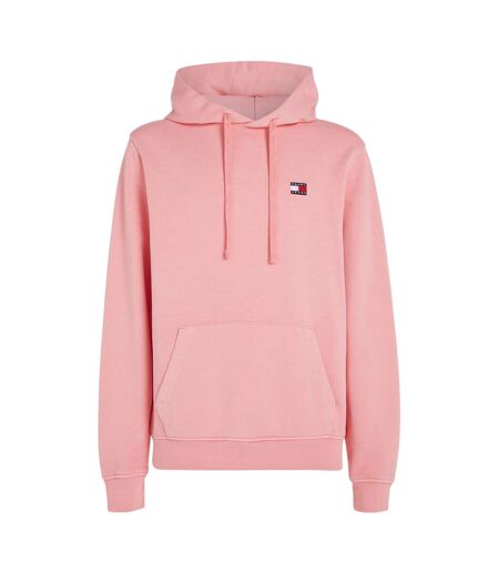 Mens Badge Hoodie Pink Tommy Jeans
