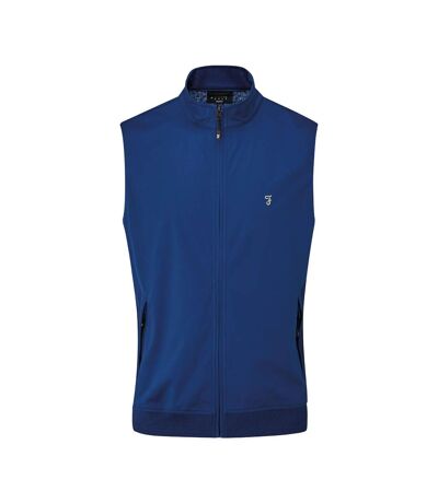 Mens hebron full zip gilet regatta blue Farah