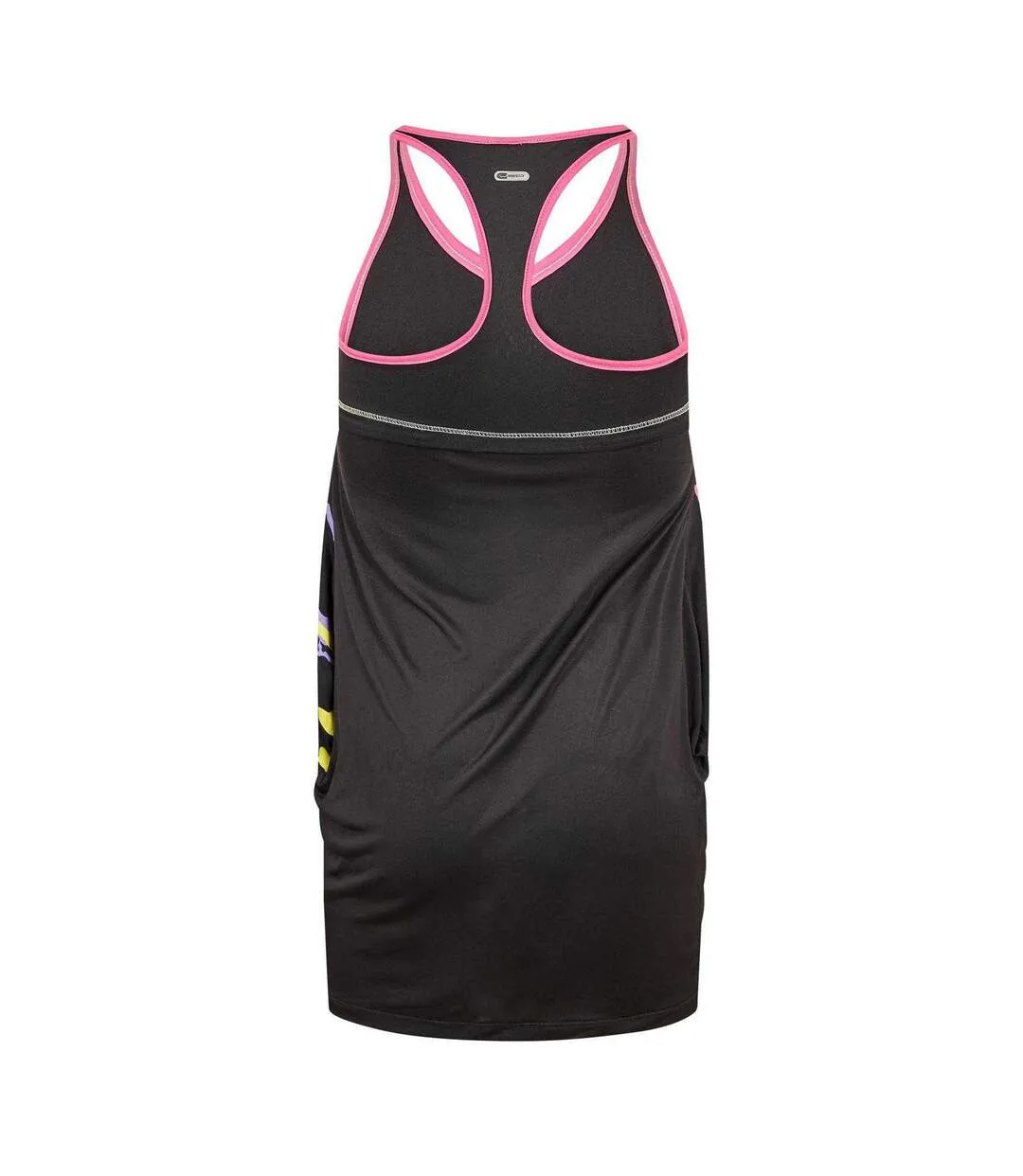 Womens/ladies Racerback Relaxed Fit Tank Top Black Puma-2