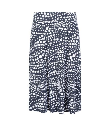 Mountain Warehouse Womens/Ladies Waterfront Spotted Jersey Midi Skirt (Dark Blue) - UTMW2541