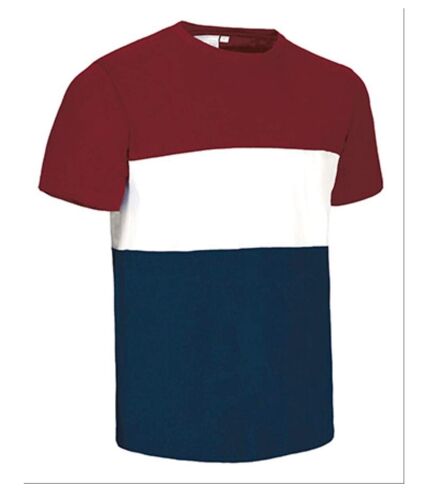 T-shirt 3 couleurs - Homme - VARSITY - rouge - blanc et bleu marine