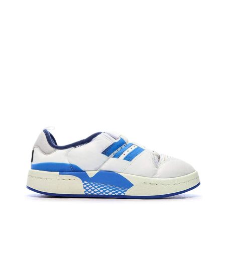 Baskets blanches/bleu homme adidas puffylette