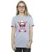 Disney Femmes/Ladies Lilo & Stitch Angel Reindeer Cotton Boyfriend T-Shirt (Gris sportif) - UTBI30548-2