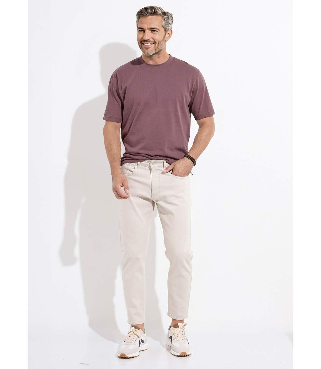 Jean 5 poches denim clair, coupe droite-3