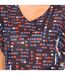 Women's short sleeve V-neck blouse 3Y5H65-5NTAZ