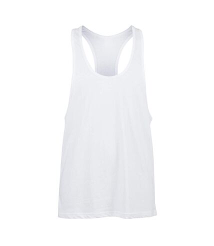 Skinnifit Mens Plain Sleeveless Muscle Vest (White)
