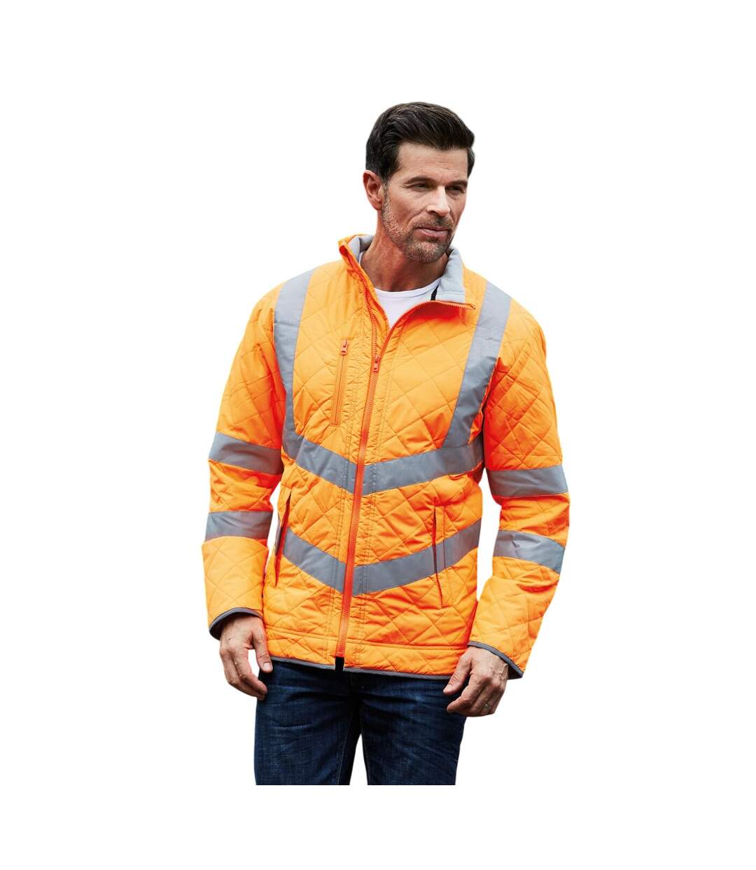 Veste kensington homme orange fluo Yoko-2