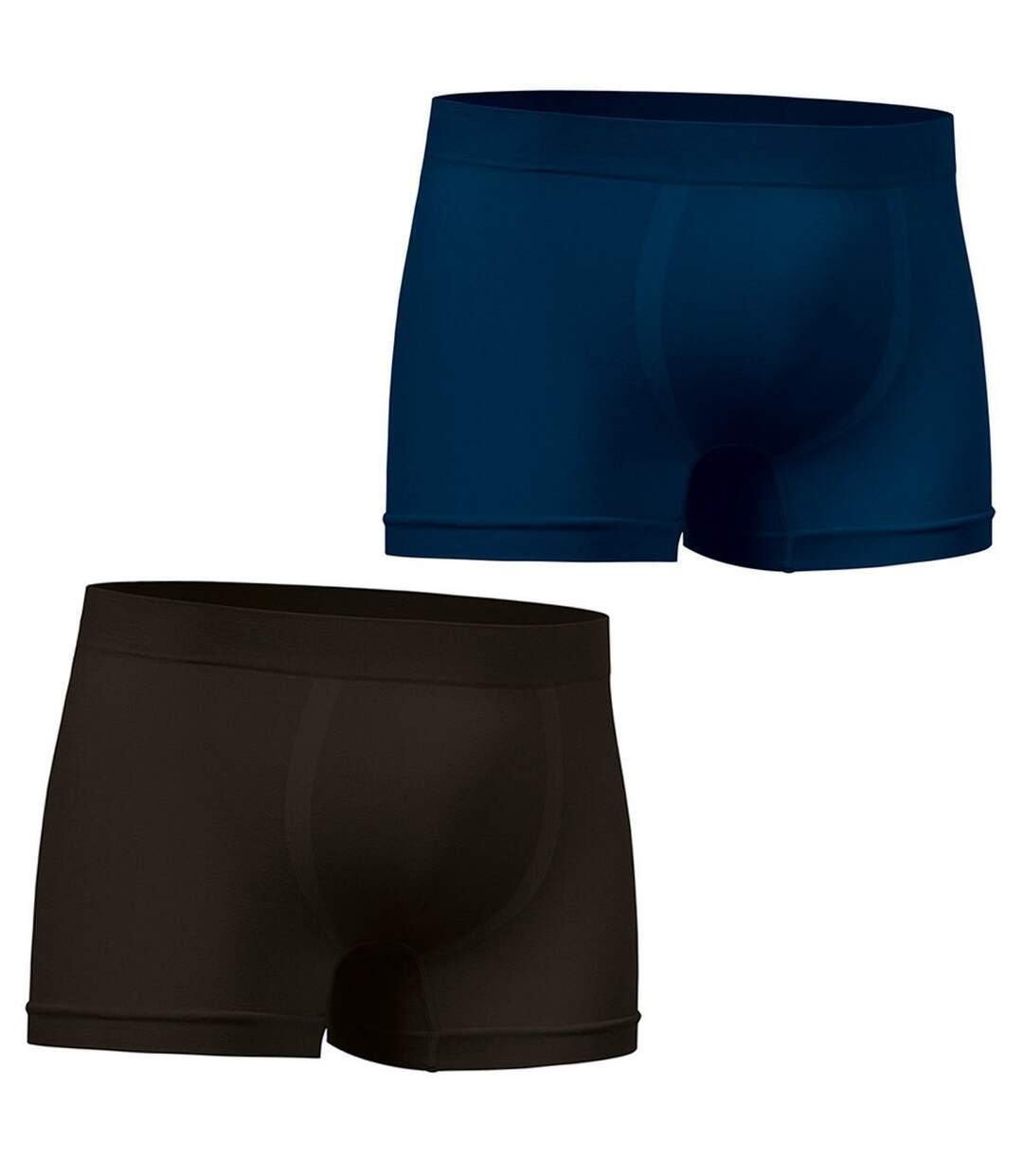 Lot 2 Boxers shorty - Homme - DISCOVERY - noir et bleu