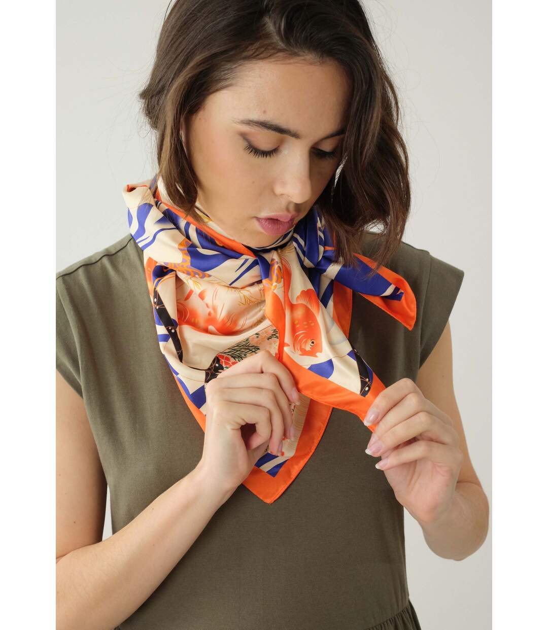 Chèche foulard à motif AIKA-3