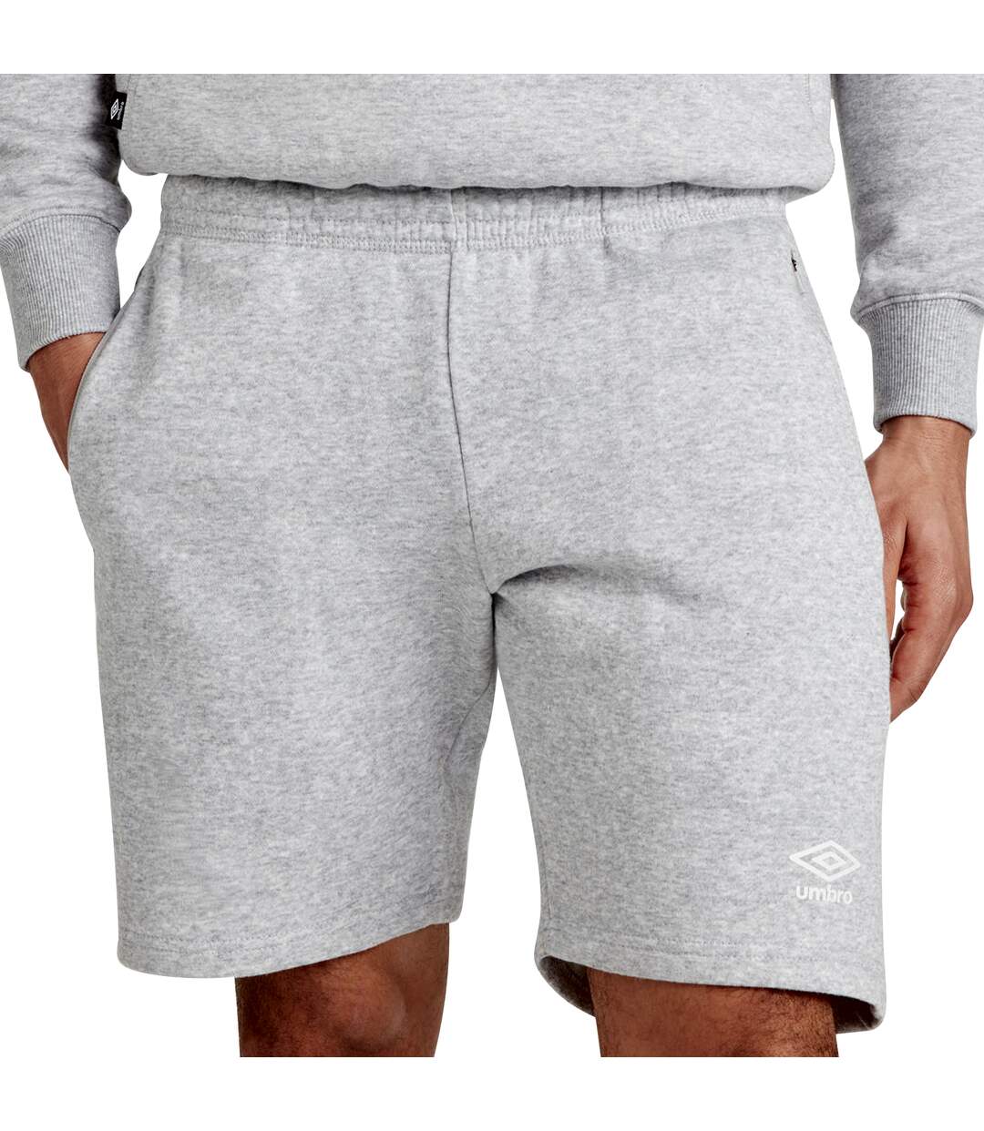 Mens club leisure shorts grey marl/white Umbro-3