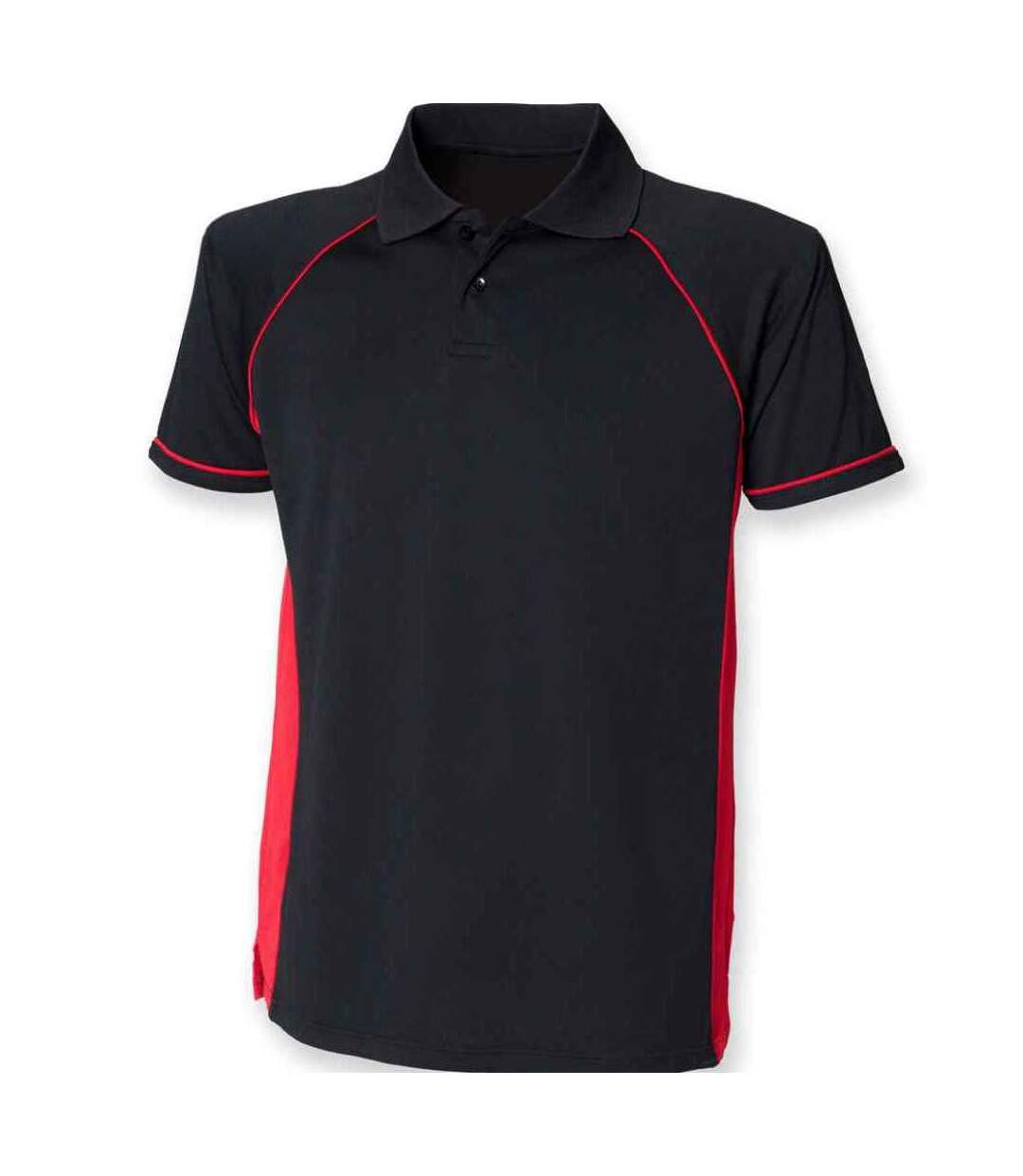 Polo homme noir / rouge Finden & Hales Finden & Hales