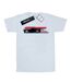 Disney T-shirt boyfriend en coton à rayures tempête Cars Jackson Femme/Ladies (Blanc) - UTBI16011-1