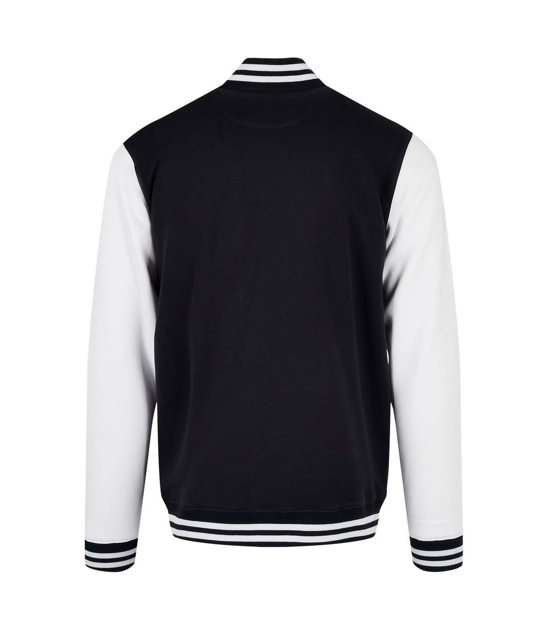 Blouson D'université Basic Homme Noir Blanc Build Your Brand-2