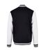Blouson D'université Basic Homme Noir Blanc Build Your Brand-2