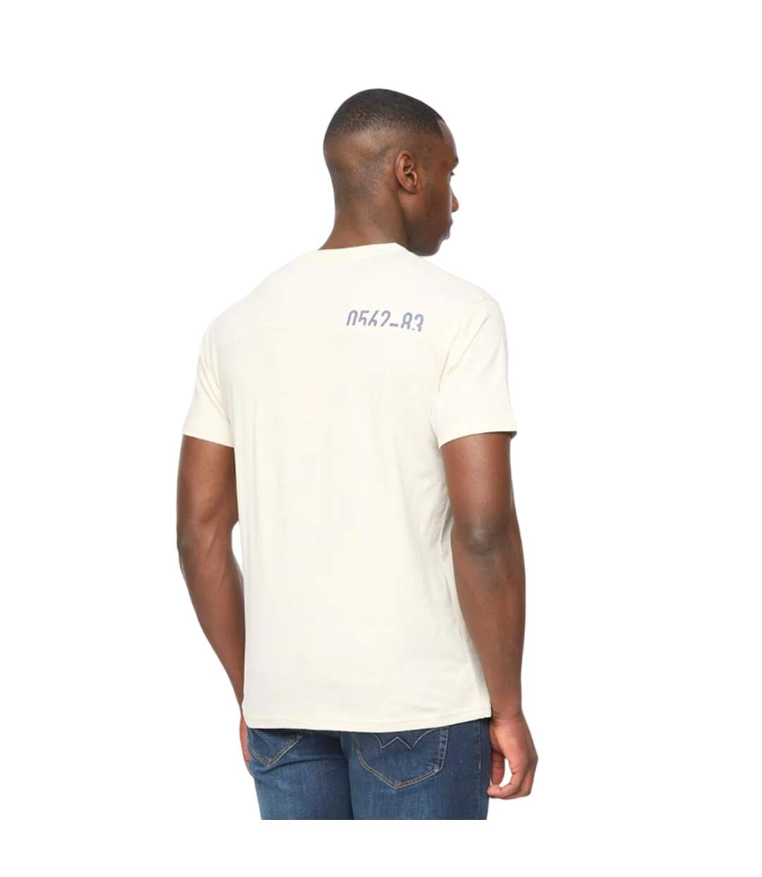 T-shirt seamtext homme blanc cassé Duck and Cover-2