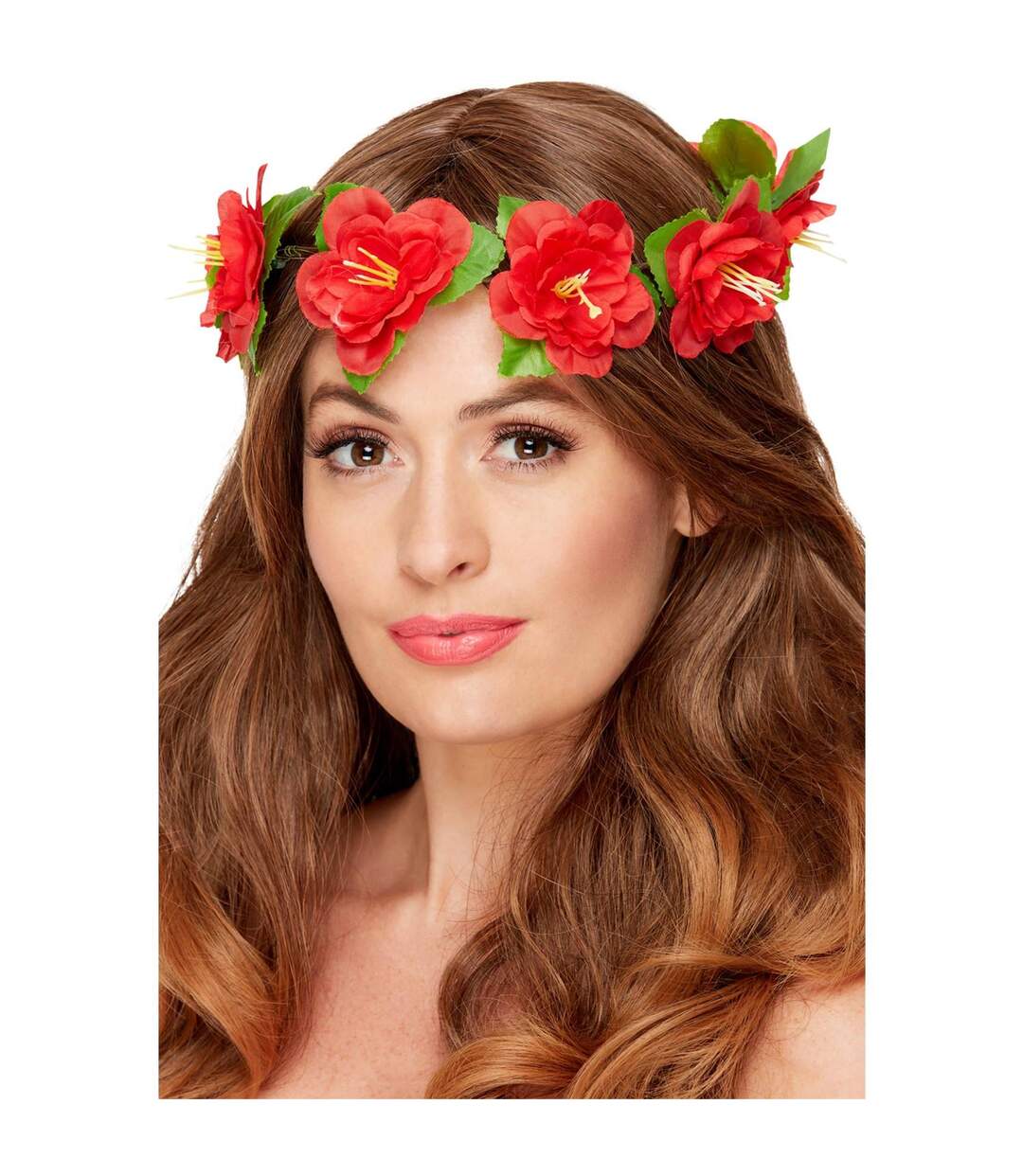 Couronne hawaiian rouge Smiffys-2