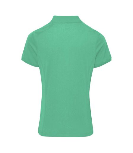 Premier Womens/Ladies Coolchecker Short Sleeve Pique Polo T-Shirt (Kelly)