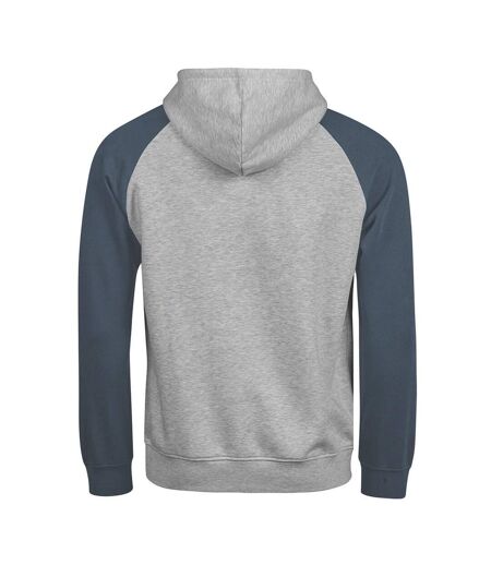 Mens Two Tone Hoodie Heather Grey Ink Tee Jays