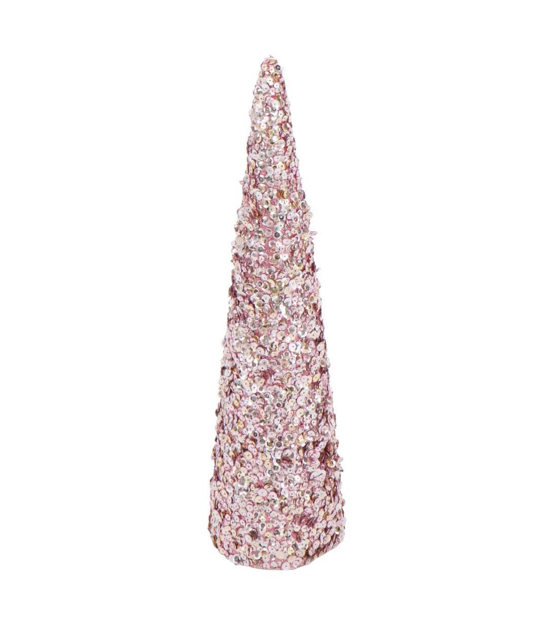 Cône Déco Sequins 46cm Rose Clair-1