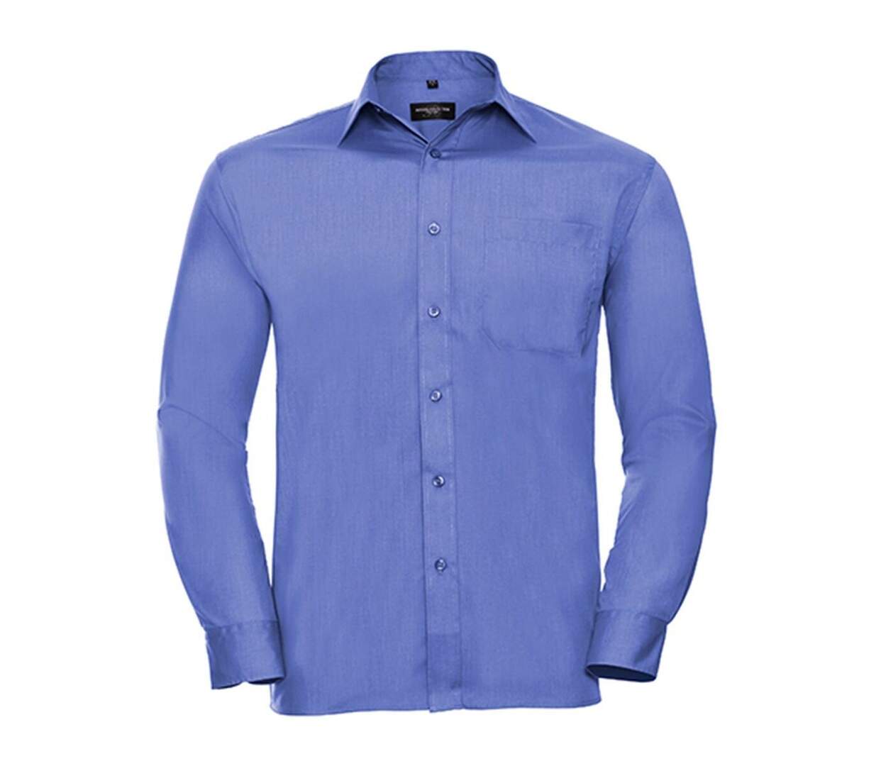 Chemise poplin manches longues repassage facile - Homme - RU934M - bleu clair corporate-1
