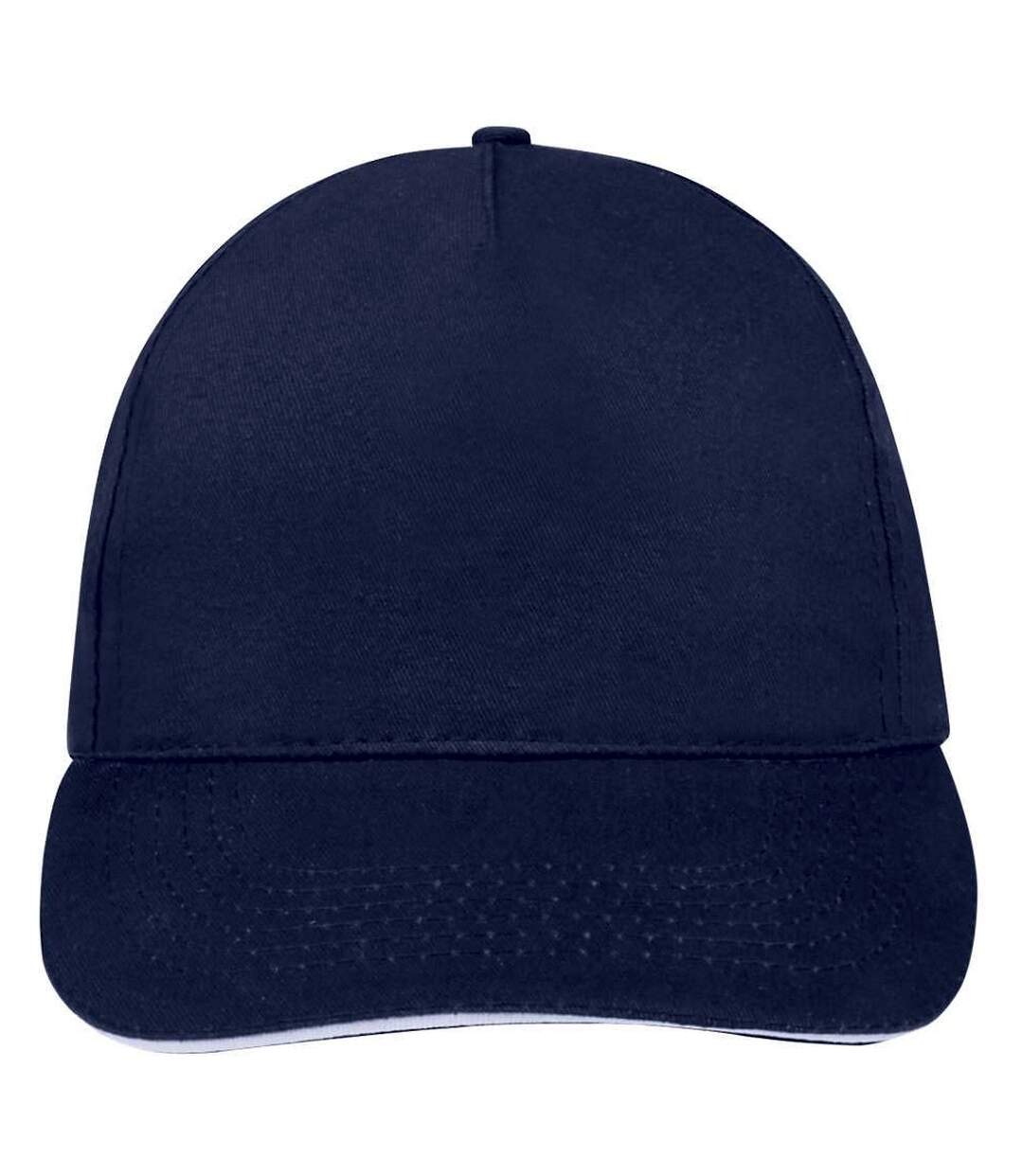 Sunny casquette adulte bleu marine/blanc SOLS-4