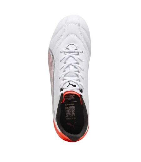 Mens King Pro Soft Ground Football Boots  White Puma