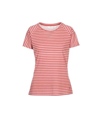 Trespass Womens/Ladies Ani T-Shirt (Rhubarb Red Stripe) - UTTP4963