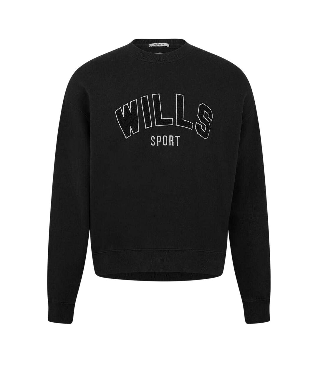 Mens Bouclé Sweatshirt Washed Black Jack Wills-2